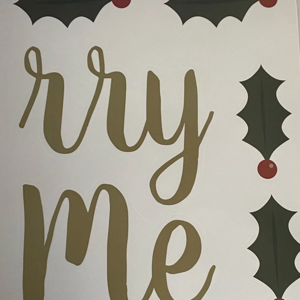 Decorative‎ Merry Christmas Antlers Sticker Decor